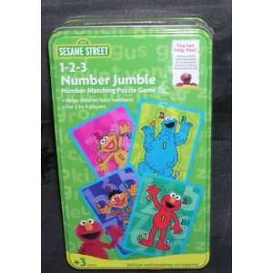   Sesame Street 1 2 3 Number Jumble Matching Puzzle Game Toys & Games