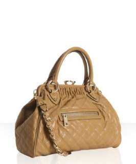 Marc Jacobs camel quilted glazed leather Stam bag   up to 70 