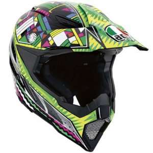  AGV AX 8 KALEIDOSCOPE MX HELMET GREEN/PINK SM Automotive