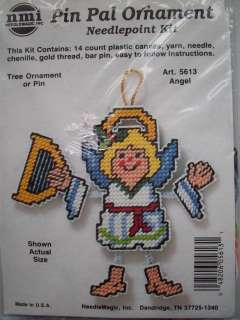 Angel ornament plastic canvas needlepoint kit  
