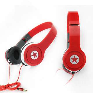 New RED Headset High Quality Stereo Headphones Earphone For DJ PSP  