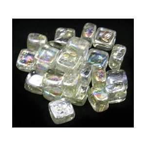  Glass Ice Nuggets, Clear Luster, Large