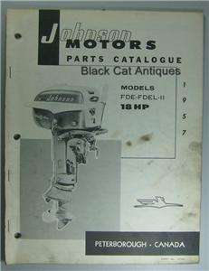 Original 1957 Johnson Motors Outboard Parts Catalog 18HP FDE FDEL 11 