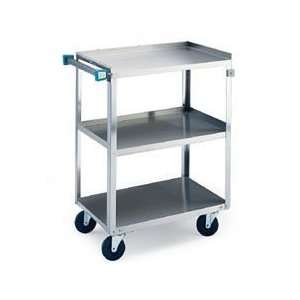   Lg. Size 3 Shelf Open Style Bussing Cart, 300lb Capacity   Stainless