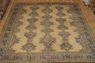 LARGE SQUARE ANTIQUE 11X12 OUSHAK TURKISH ORIENTAL AREA RUG WOOL 