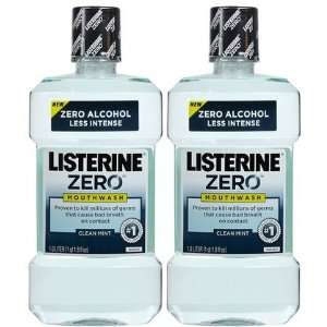  Listerine Zero Antiseptic Mouthwash Clean Mint 32 oz, 2 ct 