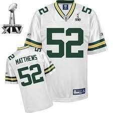 Clay Mathews Green Bay Packers White Superbowl Jersey  