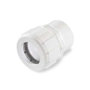   PVC Compression Lock Adapter, White, 1 1/4 Inch
