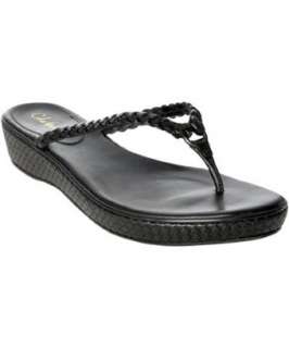 Cole Haan black braided Air Haylee thongs  