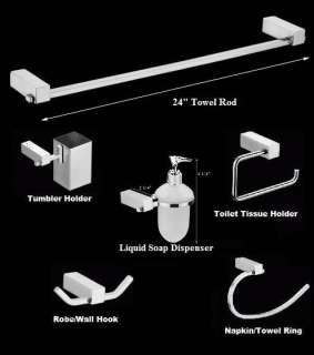   ACCESSORY SETS   Toilet Paper Holders, Wall Hooks, 24 Towel Rod