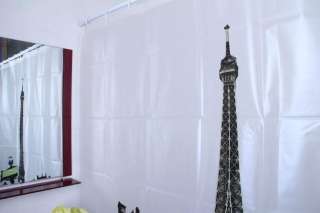 New Bath Set Paris Eiffel Tower Pattern EVA Waterproof Shower Curtains 