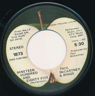 PAUL McCARTNEY & WINGS Band On The Run 45 RPM NM Hear It  