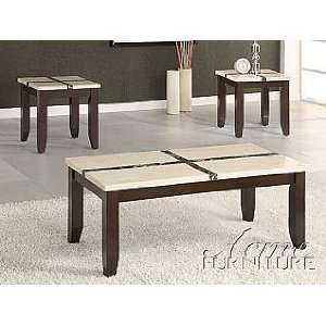  Acme Furniture Faux Marble Top Table 3 piece 16558 set 