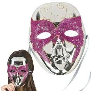  Mardi Gras Silver Face Masks   Costumes & Accessories 