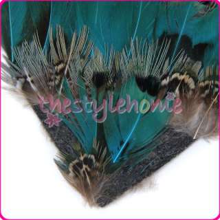 clips 1pc peacock green feathers pad hat headband diy craft