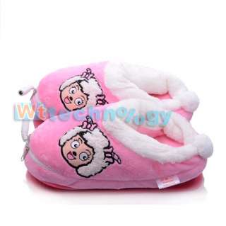 New Pink USB Heating Slippers Heated Shoes Foot Warmer Laptop PC W 