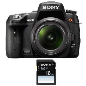   Digital SLR Camera with 18 55mm Lens with Sony 16GB SDHC Memory Card