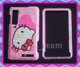 Pink cute Hello Kitty Bling Case Cover For Motorola Droid 3 III XT862 