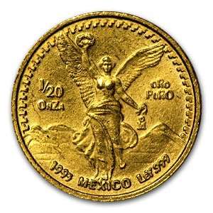  1993 1/20 oz Gold Mexican Libertad (Brilliant Uncirculated 