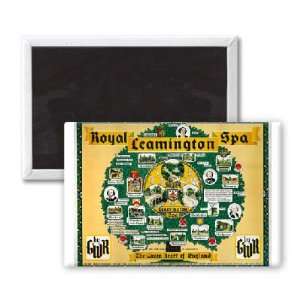  Royal Leamington Spa   Green Heart of   3x2 inch Fridge 