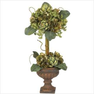   Topiary Silk Flower Arrangement in Green 4633 810709007671  