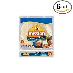 Mission Burrito Flour Tortillas Large 8 per pkg. (Pack of 6)  