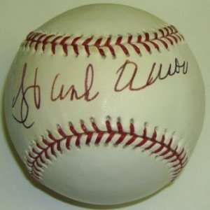  Hank Aaron Signed MLB Baseball w/Defect #4 Sports 