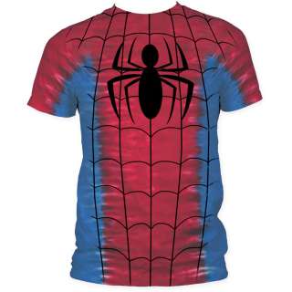 Amazing Spiderman Marvel Comics Tie Dye T shirt top tee  