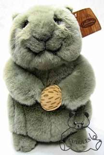   Squirrel Signed By Lou Rankin Stuffed Animal Plush Toy Grey Nut BNWT