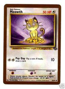 Pokemon Card GOLD BORDERED MEOWTH 56/64 PROMO RARE  