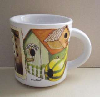 Potpourri Diner Birdhouses Birds Denny Burkhart Coffee Mug w/ Label 