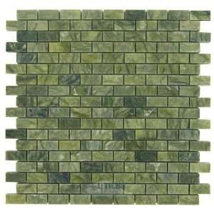  Clear view   5/8 x 1 1/4 brick in polished ocean green 