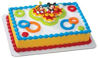 Mickey Mouse and Goofy gears birthday cake kit topper  