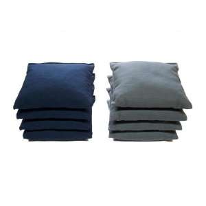  Cornhole Bags (4 Navy Blue and 4 Gray) by Cornhole Galaxy 