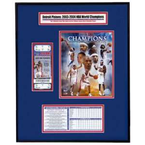   Team Collage   2004 NBA Champions Jr. Ticket Frame