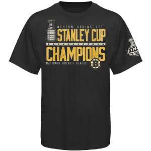 Reebok Boston Bruins 2011 NHL Stanley Cup Champions Genuine T Shirt 