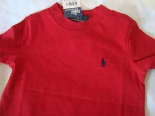   INFANT BABY BOY POLO RALPH LAUREN T SHIRT NWT RED $14.00  