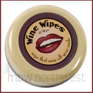 PACK OF WINE WIPES REMOVE RED WINE STAINS FROM TEETH  