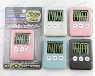 Kitchen Digital Alarm Count up/down Timer Big LCD 4 kinds color offer 