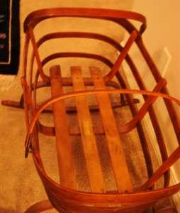 ANTIQUE HANDCRAFTED BENTWOOD BABY DOLL CRADLE, c. Early 19th Century 