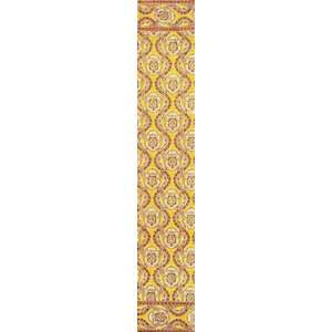   Topaz 13 by 72 Inch Table Runner, French Paisley Gold