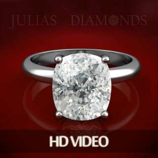 54 CT Cushion Certified Diamond Engagement Ring I/SI3  