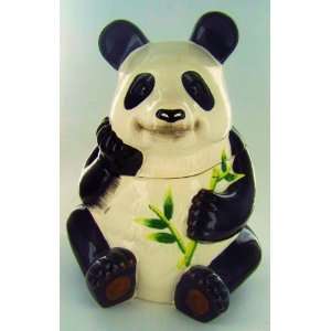  Panda Bear Bamboo Kitchen Cookie Jar