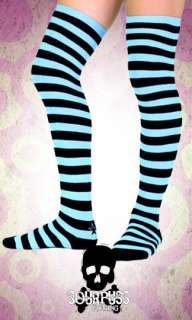 SOURPUSS   THIGH HIGH COLOR STRIPE ROLLER DERBY SOCKS  