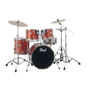  Pearl Vision VX925F/C54 Drum Kit, Metallic Orange (Cymbals 
