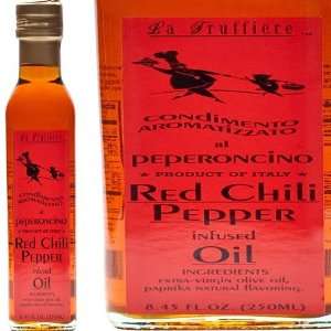 Peperoncino Red Chili Pepper Infused Extra Virgin Olive Oil   1 bottle 