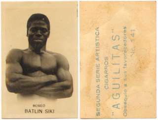 20s Cuban cigar boxing card French champion Batlin Siki  