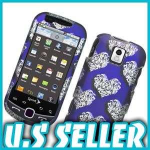 RUBBER BLUE HEARTS HARD CASE FOR SAMSUNG INTERCEPT M910  