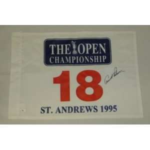 Arnold Palmer Pga Signed 1995 British Open Flag Gai   Autographed Pin 