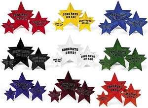   of School Color Lot of 3 STAR Centerpiece GRADUATION 2012 PARTY Supply